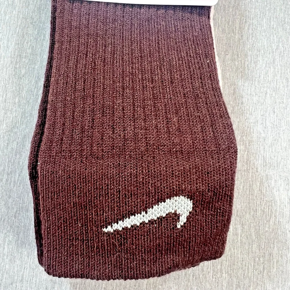 NEW 2 Pair Nike Everyday Wool Blend Men's‎ 6-8 Cushioned Crew Socks W 6-10 Brown